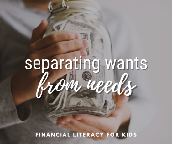 Seperating Wants from Needs - Financial Literacy for Kids
