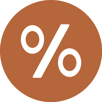 icon with percent symbol